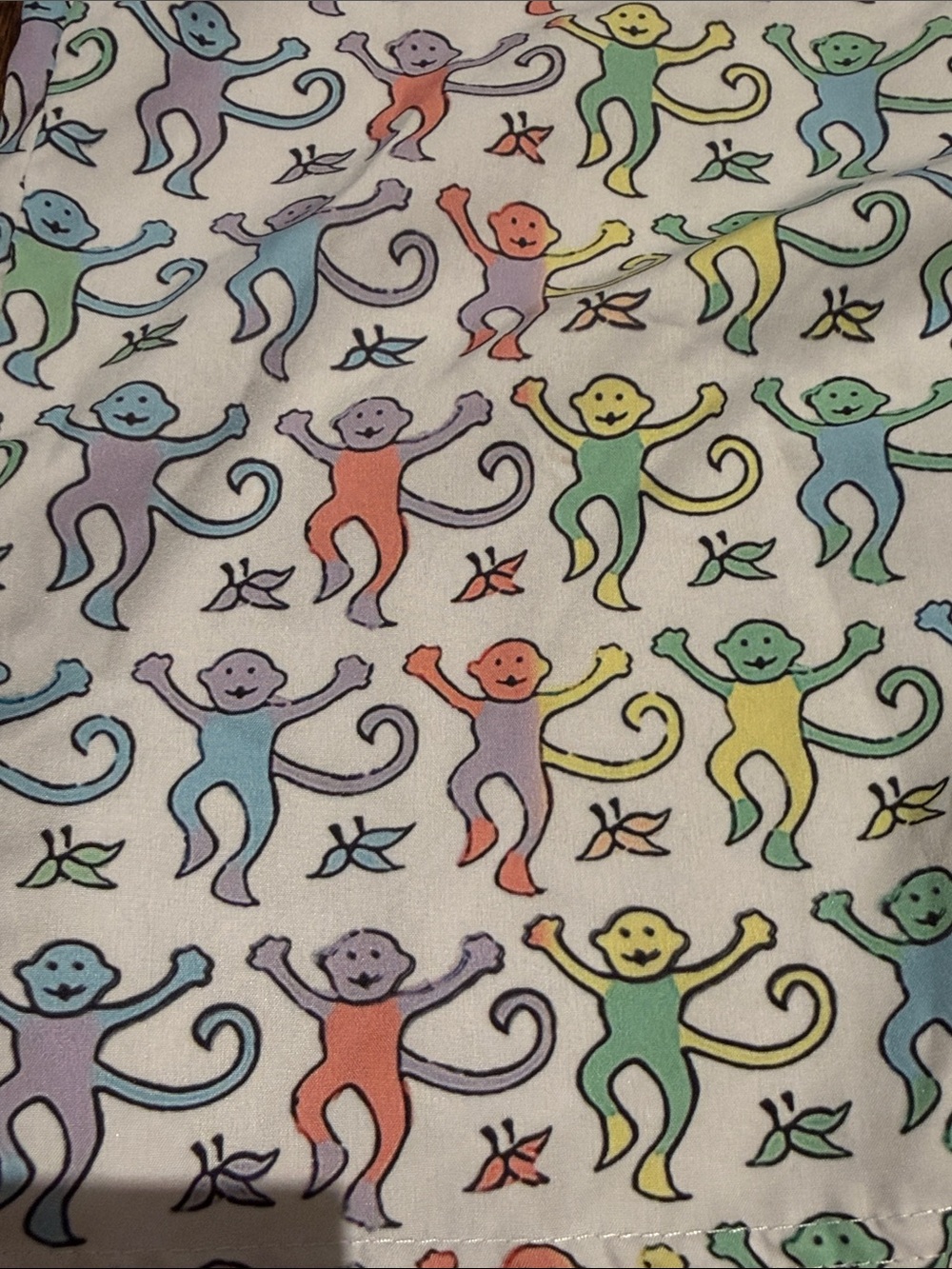 Kids Multicolor rainbow Monkey Print Pajama Set - Picture 6 of 10